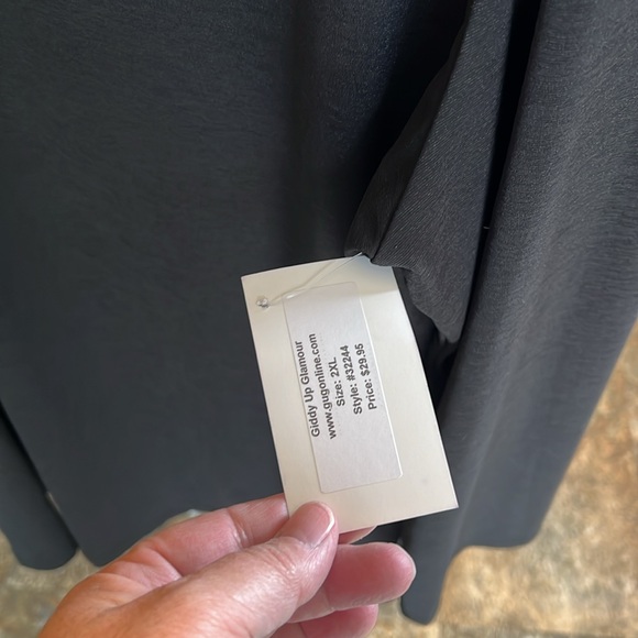 Giddy up glamour long sleeved plus size tunic. 2x NWT. - Picture 6 of 6